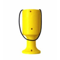 Yellow Handheld Charity Collection Money Tin/Pot/Box